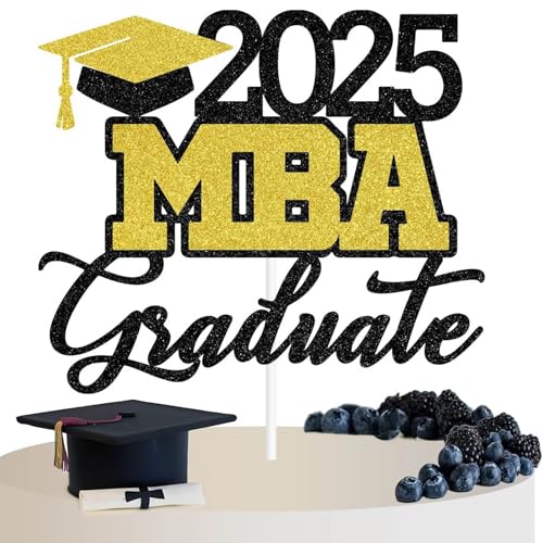 2025 MBA Graduate Cake Topper, Congrats MBA Masters Degree Cake Topper for Glitter Class of 2025 Happy Graduation Party Decorations 2025 MBA Graduate Cake Topper, Congrats MBA Masters Degree Cake Topper for Glitter Class of 2025 Happy Graduation Party Decorations von Tbay