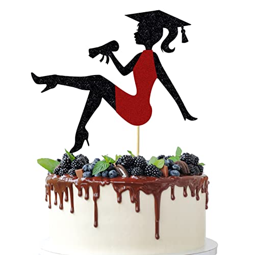 Tbay Glitter Graduation Cake Topper 2024 High Heel Girl Lebensmittelqualität Karton Rot für 2024 High School/College/Senior Party Dekorationen Tbay Glitter Graduation Cake Topper 2024 High Heel Girl Lebensmittelqualität Karton Rot für 2024 High School/College/Senior Party Dekorationen von Tbay