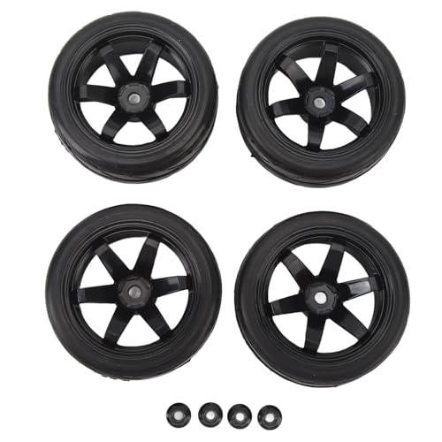 4pcs RC -Autorreifen, 6 Speichen 12 Mm Hex Holprige Textur Gummiblattmuster Off Straße 1/10 RC -Autorreifen mit Starkem Polsterung von Tbest