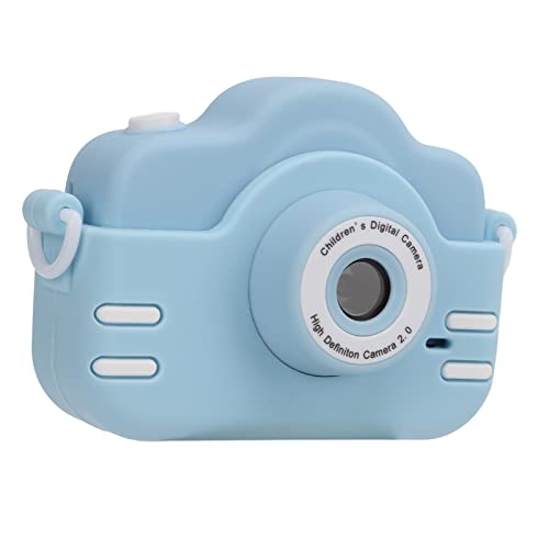 Digitalkamera, 2-Zoll-Bildschirm, Wiederaufladbare Hochauflösende Kinderfoto-Videokamera, Multifunktional für Kindergeschenke (Einzelschuss blau) von Tbest