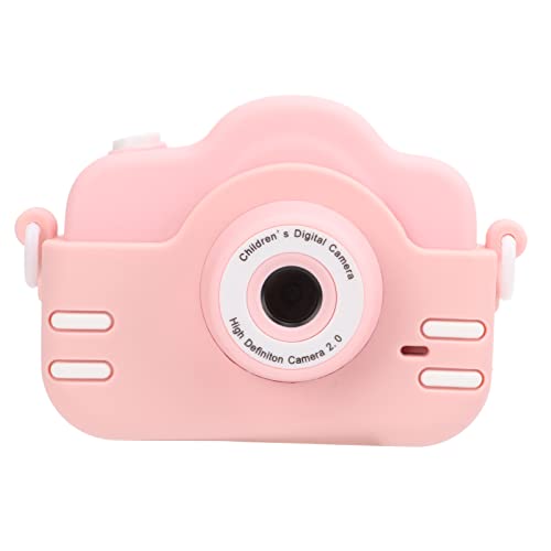 Digitalkamera, 2-Zoll-Bildschirm, Wiederaufladbare Hochauflösende Kinderfoto-Videokamera, Multifunktional für Kindergeschenke (Einzelschuss rosa) von Tbest
