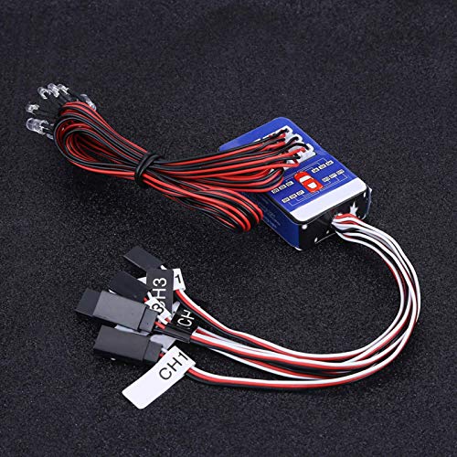 LED-Beleuchtungssystem-Kit, 12 LED-Beleuchtungssystem-Kit Simulation Blinklichter für 1/10 1/8 RC PKW/LKW/Crawler LED-Beleuchtungssystem-Kit, 12 LED-Beleuchtungssystem-Kit Simulation Blinklichter für 1/10 1/8 RC PKW/LKW/Crawler von Tbest