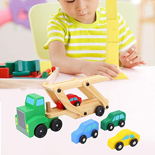 Pull-Along-Spielzeug, Pull-Along-Spielzeug Holzspielzeug Süßes Transportwagen + Mini-Auto-Modell Frühes Bildungsspielzeug Pull-Along-Spielzeug, Pull-Along-Spielzeug Holzspielzeug Süßes Transportwagen + Mini-Auto-Modell Frühes Bildungsspielzeug von Tbest