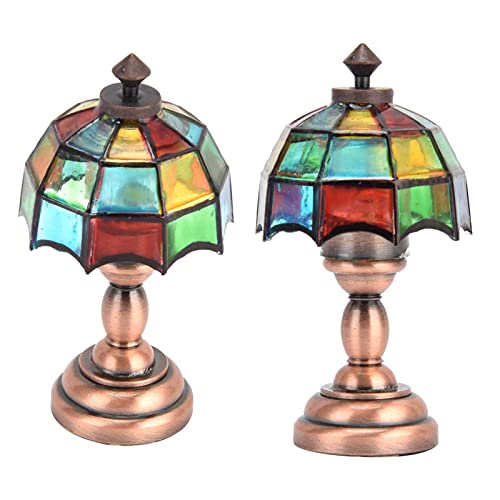Puppenhaus-Lichter, LED-Tischlampe, batteriebetrieben, viktorianischer Maßstab, 1:12, Mini-Lampen, Tiffany, für Büro, Blumenlicht, Küchenzubehör, 37-teilig, 1 12 Puppenhaus-Lichter, LED-Tischlampe, batteriebetrieben, viktorianischer Maßstab, 1:12, Mini-Lampen, Tiffany, für Büro, Blumenlicht, Küchenzubehör, 37-teilig, 1 12 von Tbest