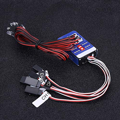Rc Auto Blinklicht,Crawler Zubehör 1 10,Led Rc,Kit Luces Traxxas 4,Kit Luces Rc,Kit Led Luci 12 Led Beleuchtungssystem Kit Simulation Blinklichter Für 1/10 1/8 Rc von Tbest