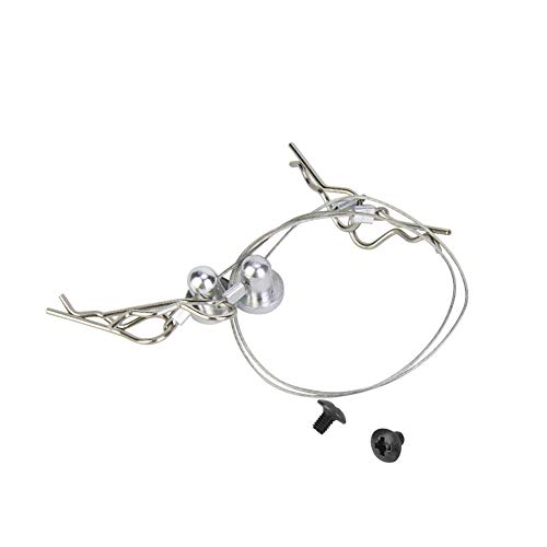 RC Auto Body Shell Clips, Anti-Lost Karosserie Shell Drahtclip Pin mit Schraubenhalter für Traxxas/Hsp/Arram/Axial Ecx 1/10 RC Car Modell(Silber) von Tbest