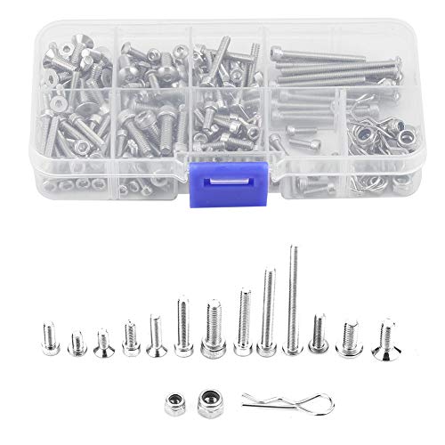 RC-Autoschraubenset, Upgrade-Teile für RC-Autoschrauben, aus Edelstahl, für Auto, LKW, kurz, Slash, 4 x 4 von Tbest