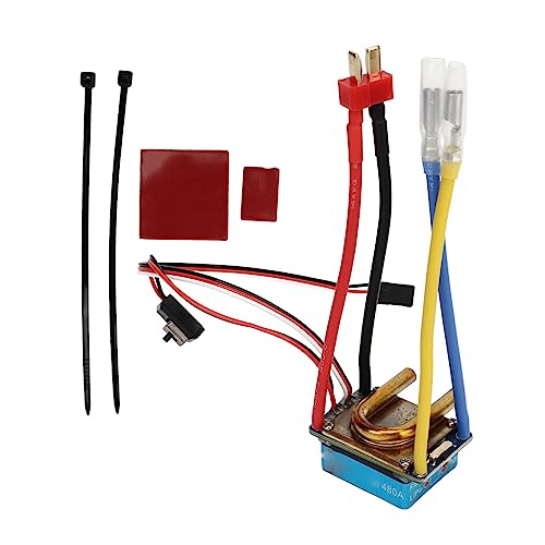 RC Brushed ESC, 480A Redcat RC Truck RC Brushed Bidirektional Universal für 1/8 Elektro-Caravan-Truck-Boot von Tbest