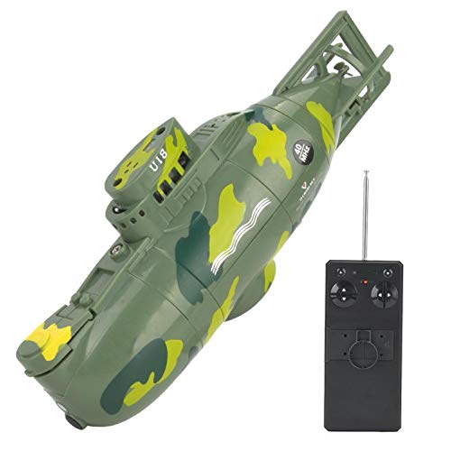 Tbest RC U Boot Spielzeug, Mini Simulation Militärfernbedienung 6 Kanal U Boot Spielzeug Modell(Grün) von Tbest