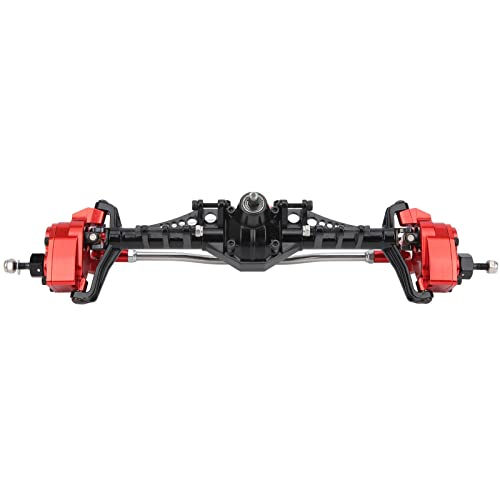 Rc Frontalasenmontage, Fernbedienung Crawler Metall für 1/10 Rc Crawler Auto Axiale Capra 1.9 Utb (Schwarz Rot) von Tbest