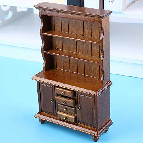 TBest Puppenzubehör, 1 12 Miniatur-Puppenhaus Bookhelf Zubehör Bookcase Möbel Spielzeug von Tbest