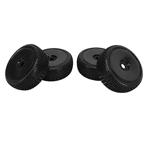 Tbest 1 8. Reifen, Teilearies, 4PCS 1 8 RC -LKW -Reifen Gummi Radreifen ARY Repment für I RC Off Road Fahrzeug Schwarz (Black) von Tbest
