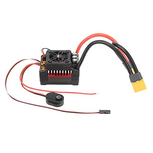 Tbest 150A wasserdichte Senorlose Bürstenlose ESC für 1/7 1/8 RC -Automodifikation, Langlebige Aluminiumlegierung für Off -Road Trucks, Schwarz, Schwarz von Tbest