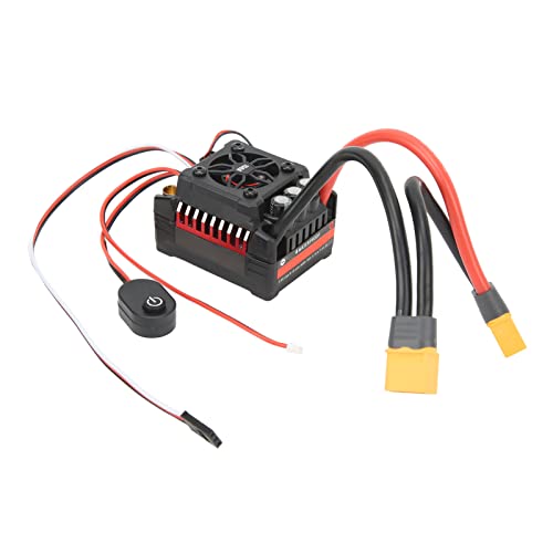 Tbest 150A wasserdichte Senorlose Bürstenlose ESC für 1/7 1/8 RC -Automodifikation, Langlebige Aluminiumlegierung für Off -Road Trucks, Schwarz, Schwarz von Tbest