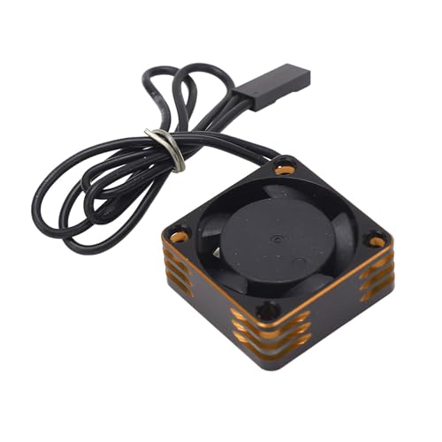 Tbest 19000 U/Min RC ESC -Motor -Kühlventilator, Universeller RC -Motorheizkühlkörper 25mm Wärmeküste für Axiales RC -Auto Geeignet für HSP, HSP (Gold) von Tbest