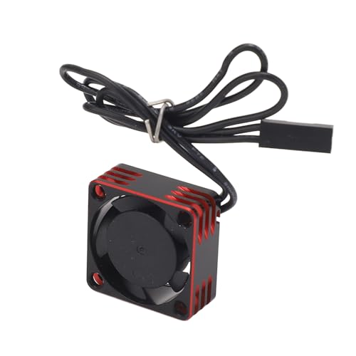 Tbest 19000 U/Min RC ESC -Motor -Kühlventilator, Universeller RC -Motorheizkühlkörper 25mm Wärmeküste für Axiales RC -Auto Geeignet für HSP, HSP (Rot) von Tbest