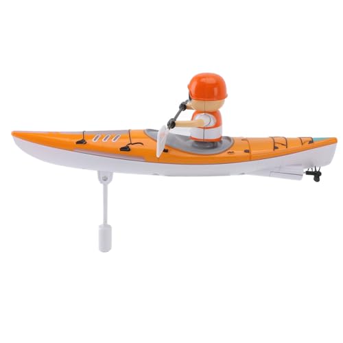 Tbest 2,4 G RC Kajakboot, Hochgeschwindigkeits -transparentes RC -Kajakboot mit Einzigartiger Anthropomorpher Paddelstruktur für Spiel- und Außenspiele. (ORANGE) von Tbest