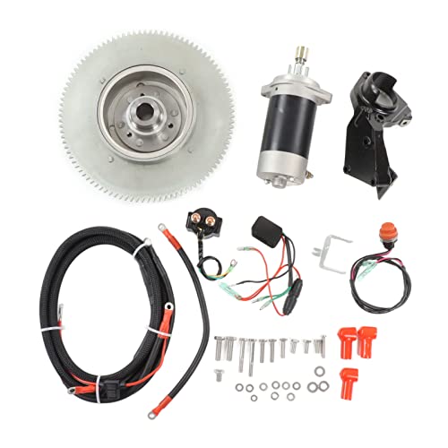 30-PS-Außenbordmotor-Heckmodifizierter Elektrostartersatz, Elektromotor-Startersatz für 61T 61N 63P Schwungradzubehör Passend für 25-PS- und 30-PS-Motoren von Tbest