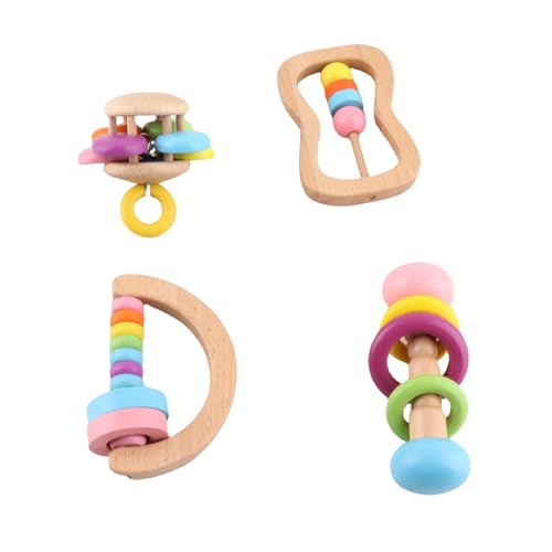 Tbest 4PCS -Baby -Rasseln Fördern die Frühe Bildung mit Ergonomischem Design für Bereichernde Spielerlebnisse, Bunte Design, Premium Holzmaterial Tbest 4PCS -Baby -Rasseln Fördern die Frühe Bildung mit Ergonomischem Design für Bereichernde Spielerlebnisse, Bunte Design, Premium Holzmaterial von Tbest