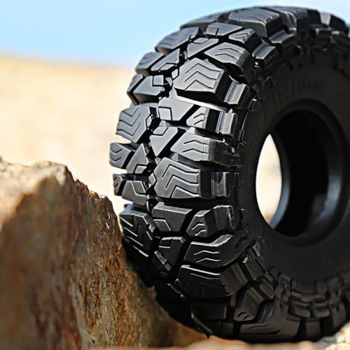 Tbest 4pcs Advanced Gummi -Fernbedienungsreifen Super groß 115 * 45 Mm für TRAX4 AXIAL SCX10 90046 Capra RBX10 1:10 RC -Auto, Enthusiasten, Gummi Material Tbest 4pcs Advanced Gummi -Fernbedienungsreifen Super groß 115 * 45 Mm für TRAX4 AXIAL SCX10 90046 Capra RBX10 1:10 RC -Auto, Enthusiasten, Gummi Material von Tbest