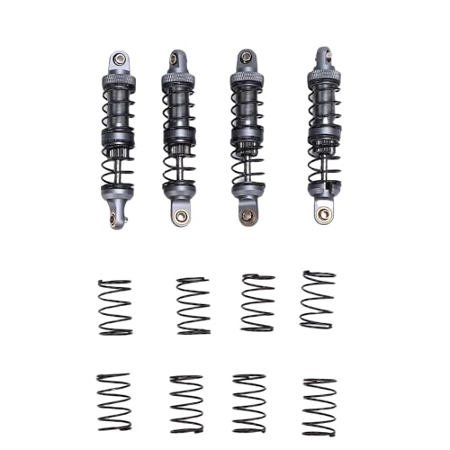 Tbest 4pcs RC -Auto -Stoßdämpfer, 70 Mm Doppelstufe Feder RC -Dämpfer -Upgrade -Teile für 1/10 Fernbedienungsautos (Ti-Farbe) von Tbest