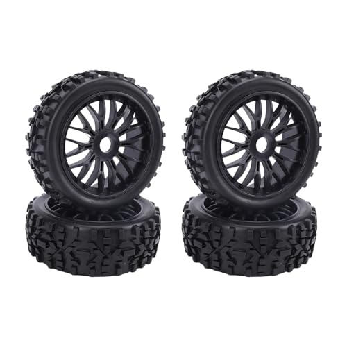 Tbest 4pcs RC -Reifen, Ausgezeichnete Grip Gummi Upperde 1/8 für Schlangen SRX8 RC -Off -Straßenauto -Reifen (Black) von Tbest