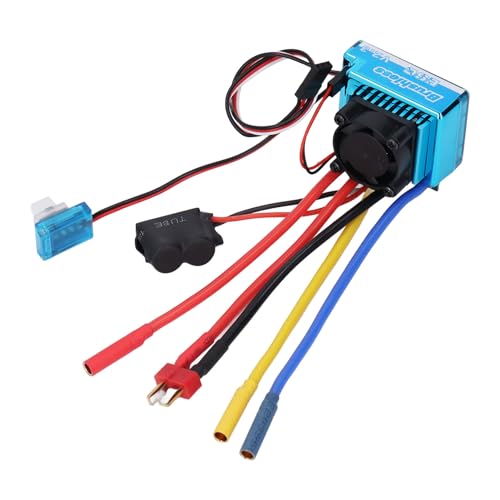 Tbest 60A Bürstenloser ESC, 4-Stufe-Bremse 8-Stufe Drag Bremse 2-3S Lipo Bec Reset-Taste für 1/10 RC-Modell von Tbest