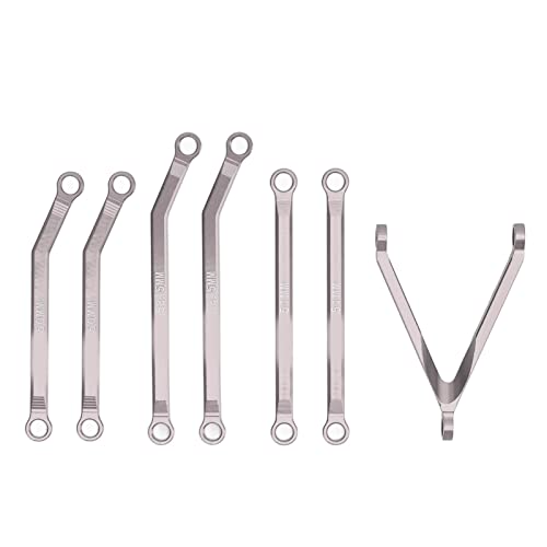 Tbest Aluminiumlenkungs -Verbindungsstange Langlebige Stützkit für Axial SCX24 RC -Auto, Lebensechte Verbesserung für Modellauto Car Enthusiasten (Ti-Farbe) von Tbest