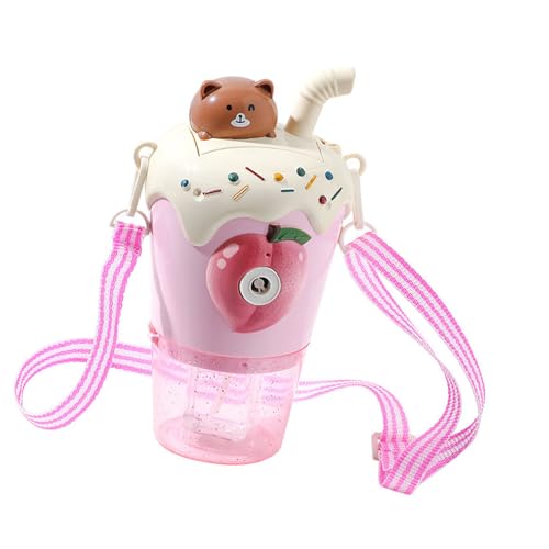 Tbest Automatische Bubble Machine Musical Beleuchtetes Spielzeug für, Milch Tee Tasse Formflaschen Bubble Maker Spielzeug für Home Party Camping, Robustes Plastikmaterial (Rosenate) von Tbest