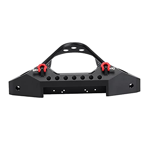 Tbest Automodellzubehör, Metall-Frontstoßstange mit 2 LED-Leuchten für -4 RC Crawler Car Im Maßstab 1:10 (Black) von Tbest