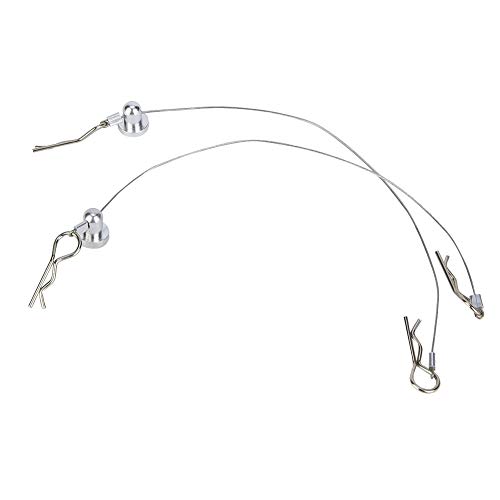 Tbest Autosschalen -Clip -Stifte, Seil Anti Lost Drahtstift mit Schraubenhalter LKW Clips für 1 10 RC Red RC (Silver) von Tbest