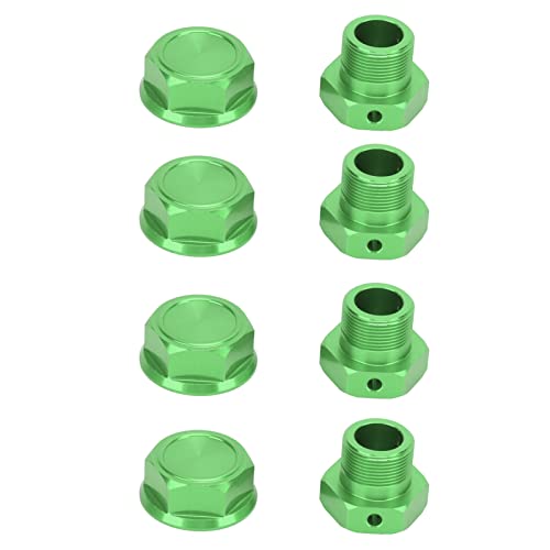 Tbest BROLEO RC-Sechskantkupplungsset, Professionelles Rutschfestigkeits-RC-Rad-Sechskantnaben-Set für RC-Zubehör (Green) von Tbest