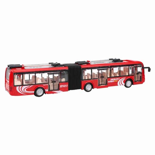 Tbest BUSMODELL SPIELEGUG, 1:48 CS0133 Elektronischerstadtbus Lichto Lernspielugug für Verkehrsmodell Klassisches Scheich (Rot) von Tbest