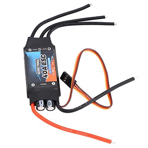 Tbest Bidirektional 40A Bürstenloser ESC, Schnelles Reaktionsempfindlichkeit mit 2-6S Electric Speed ​​Controller 5V 3A BEC für RC -Autoboot von Tbest