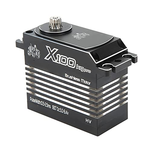 Tbest Bürstenfreie wasserdichte Hochtorsion 100 Kg RC -Servo für Fernbedienungsmodellboote, Aluminiumlegierung Schwarzes Material Tbest Bürstenfreie wasserdichte Hochtorsion 100 Kg RC -Servo für Fernbedienungsmodellboote, Aluminiumlegierung Schwarzes Material von Tbest