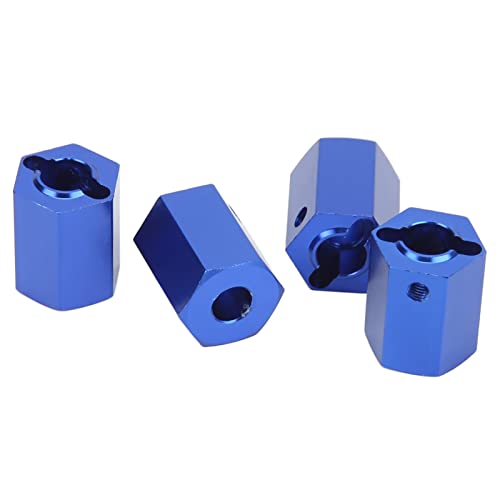 Tbest Cici4 Stück 12 Mm Rc-Sechskant-Radnabenadapter mit Rc-Schlüssel, Sechskant-Nabenverlängerungsantrieb für Auto 1/10 Rc (Dunkelblau) von Tbest