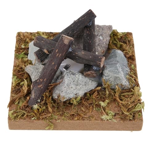 Tbest Dollhouse Bonfire, Mini Bonfire Model Miniaturgarten Szene Holzsimulation Möbel Lagerfeuer Picknick Spielzeug Origination AccessoireBonfire (Lagerfeuer) von Tbest