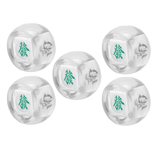 Tbest Exquisites Mahjong Wind Direction Dice Wunderschönes Aussehen Unterhaltungsspiel Würfel für Brettspiele und Andere Spiele (Transparent) von Tbest