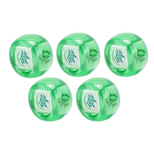 Tbest Exquisites Mahjong Wind Direction Dice Wunderschönes Aussehen Unterhaltungsspiel Würfel für Brettspiele und Andere Spiele (Transparentes Grün) von Tbest