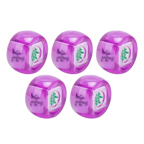 Tbest Exquisites Mahjong Wind Direction Dice Wunderschönes Aussehen Unterhaltungsspiel Würfel für Brettspiele und Andere Spiele (Transparentes Lila) von Tbest
