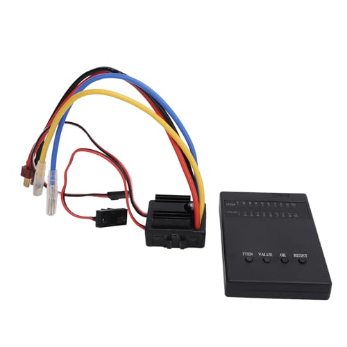 Tbest Gebürstete ESC, 80A Elektronische Geschwindigkeitsregler und Programmkarte für 1/10 1/8 RC -Bootskletternauto von Tbest