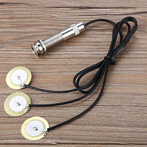 Tbest Piezo Tonabnehmer, Tonabnehmer E Gitarre,Gitarren Tonabnehmer 300-1 Prewired Pickup Piezo Amplifier Transducer Saiten Tonabnehmer Piezo Mikrofon Kontakt Selbstklebend Für Gitarren Ersatzteile von Tbest