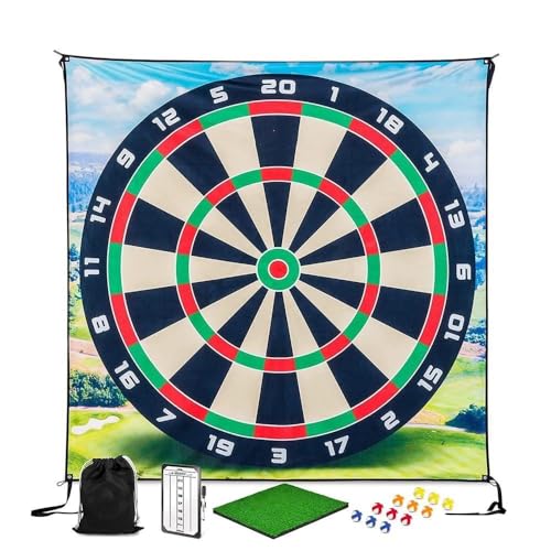 Tbest Golf -Chipping -Spiel mit übergroßem Ziel und Klebrigen Bällen für Spaß Im Freien Im Freien, Volles Set für Alle Golfer, Flanellmaterial (2000x2000mm) von Tbest