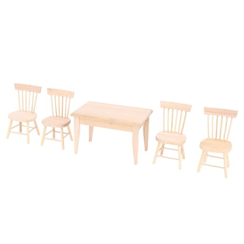 Tbest Handgefertigte Eiche Miniatur ESS -Set Dollhouse Tischstuhlmöbel Set, Verbessert Dollhouse -Essszenen oder Werden Zum Charmanten Bücherregaldekor für Kollektoren für Erwachsene, Fits Standard Tbest Handgefertigte Eiche Miniatur ESS -Set Dollhouse Tischstuhlmöbel Set, Verbessert Dollhouse -Essszenen oder Werden Zum Charmanten Bücherregaldekor für Kollektoren für Erwachsene, Fits Standard von Tbest
