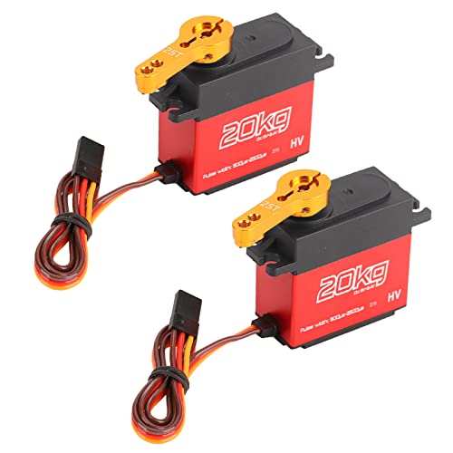 Tbest Hochtorsion Wasserdicht 20 Kg Digitales RC -Auto -Servo, Hochwertiger Professioneller Metallservo Arm für 1/10 1/12 RC Auto, Rote Aluminiumlegierung Tbest Hochtorsion Wasserdicht 20 Kg Digitales RC -Auto -Servo, Hochwertiger Professioneller Metallservo Arm für 1/10 1/12 RC Auto, Rote Aluminiumlegierung von Tbest