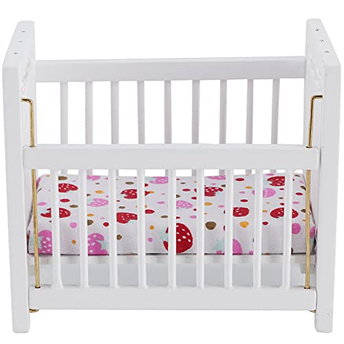 Tbest Holzpuppenbett, Babydoll -Bett Babybetten 1 12 Dollhouse Mini Model mit Matratzensimulationsmöbeln für Hauszubehör Tbest Holzpuppenbett, Babydoll -Bett Babybetten 1 12 Dollhouse Mini Model mit Matratzensimulationsmöbeln für Hauszubehör von Tbest