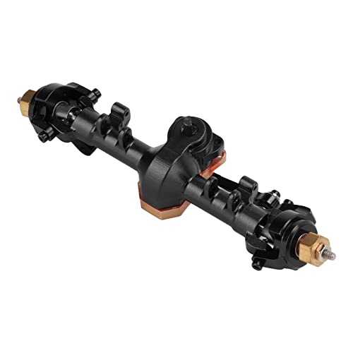 Tbest Komplettes Vorderachs-Upgrade, Stahlgetriebe, CNC-gefräste Aluminiumlegierung und Vorderachsgehäuse für Axial SCX24 AXI90081 AXI00001 AXI00002 1/24 RC Crawler Car (Black) von Tbest