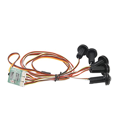 Tbest LED Hohe Helligkeit RC -Auto -Scheinwerfer für Slash 1/10 RC Auto, DIY Ersatzlampe mit 10 Modi, Breiter Spannung, Schwarz von Tbest