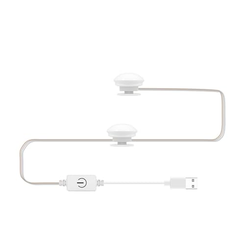 Tbest LED-Kosmetikspiegelleuchte, 2 Guhbirnen, up-leuchtenStil, 3 Farbtemperature, Stromversorgung über USB, Stufenlosen Dimmen, für Frisistisch, Badetzimmerer, (2 Glühbirnen) von Tbest