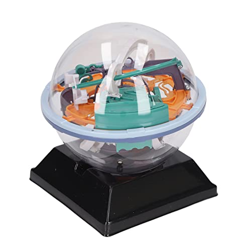 Tbest Labyrinth Ball, Leicht zu Spielen Interaktive Verbesserung des Intellekt 3D Labyrinth Ball Bildungsguätsel Puzzlematten für Geburtstagsgeschenk 100 Hindernisse Up Geduld Plastik (100 von Tbest